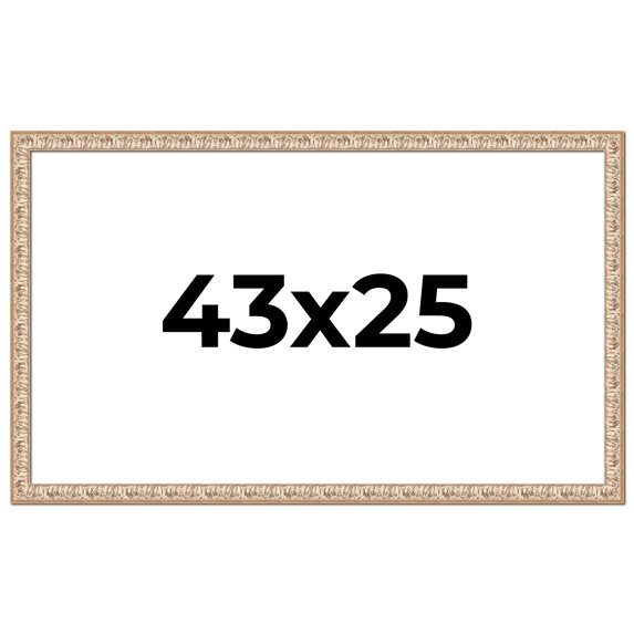 43x25 Frame White Real Wood Picture Frame Width 1.5 inches | Interior Frame Depth 0.5 inches |
