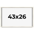 thumbnail image 1 of 43x26 Frame White Wash Solid Wood Picture Frame | 0.75 Inch Moulding Width | Includes UV Acrylic, 1 of 8