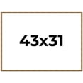 thumbnail image 1 of 43x31 Frame Gold Solid Wood Picture Frame - Complete Modern Photo Frame Includes UV Acrylic, 1 of 8