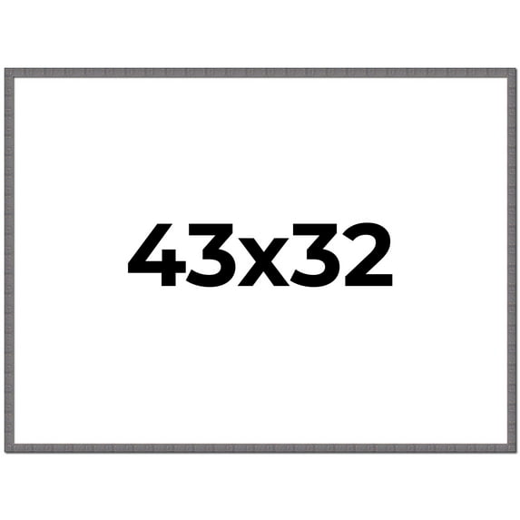 43x32 Frame Slate Blue Distressed Rustic Solid Wood Picture Frame | 0.75 Inch Moulding Width |