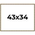 thumbnail image 1 of 43x34 Frame Gold Solid Wood Picture Frame - Complete Modern Photo Frame Includes UV Acrylic, 1 of 8