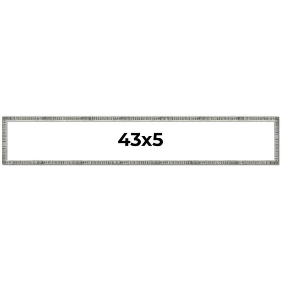 43x5 Frame Silver Picture Frame - Complete Modern Photo Frame Includes UV Acrylic Shatter Guard