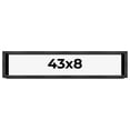 thumbnail image 1 of 43x8 Frame Black Charcoal Grey Wood Textured Picture Frame | 0.75 Inch Moulding Width | Gunmetal, 1 of 8