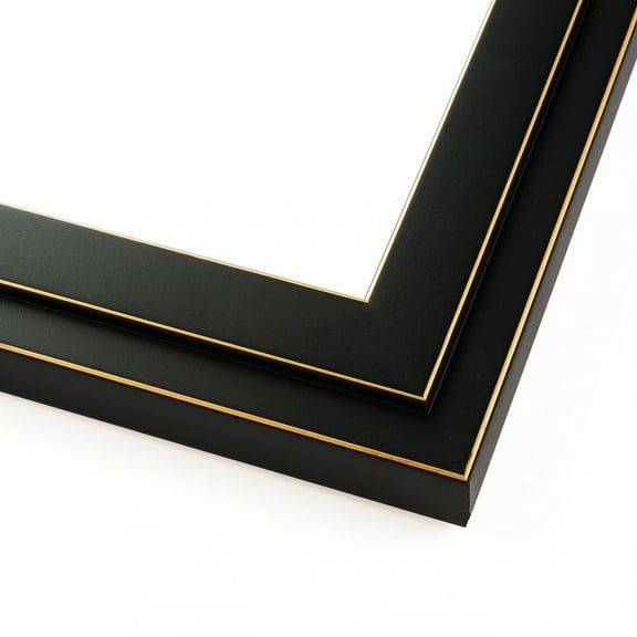 43x8 Frame Black Real Wood Picture Frame Width 1.25 inches | Interior Frame Depth 0.5 inches |