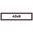 thumbnail image 1 of 43x8 Frame Brown Round Mahogany Solid Wood Picture Frame | 1.625 Inch Moulding Width | with UV, 1 of 8
