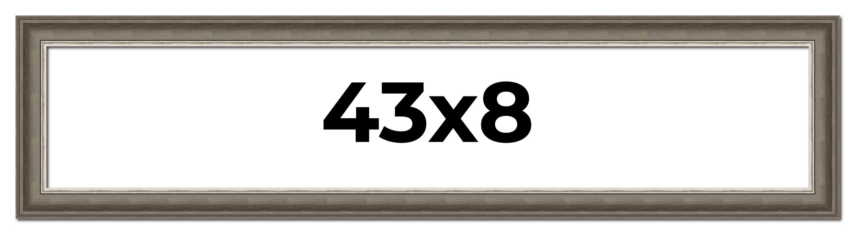 43x8 Frame Brown Solid Wood Picture Frame | 1.75 Inch Moulding Width ...