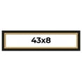 thumbnail image 1 of 43x8 Frame Gold Real Wood Picture Frame Width 2.25 Inches | Interior Frame Depth 0.5 Inches |, 1 of 8