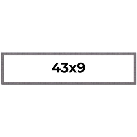 43x9 Frame Slate Blue Distressed Rustic Solid Wood Picture Frame | 0.75 Inch Moulding Width |