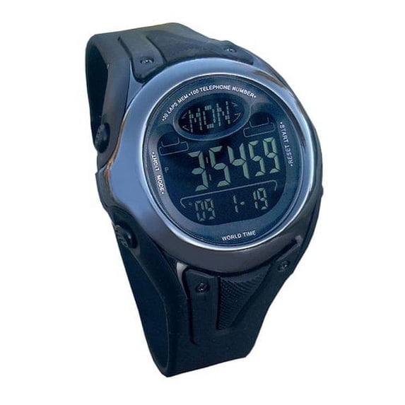 44-002 Combat Multi Function Black Strap Digital Watch