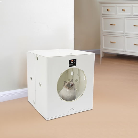 44.09lbs 800W Folding Pet Dryer Foldable Automatic Cat Dryer Box Multifunctional Pet Dryer Box with Viewable Window