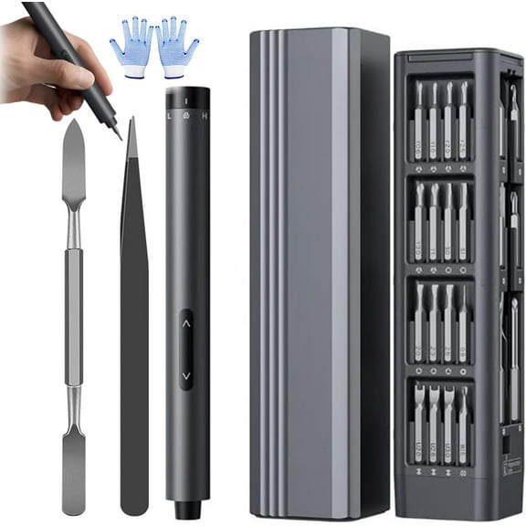 44 in 1 Precision Screwdriver Set with Case, 2026 New Max 3.7v Mini Electric Screwdriver, Magnetic Tips, Insane Torque & Effortless Swaps, For Electronics, Eyeglasses, Laptops & More (A-Set)