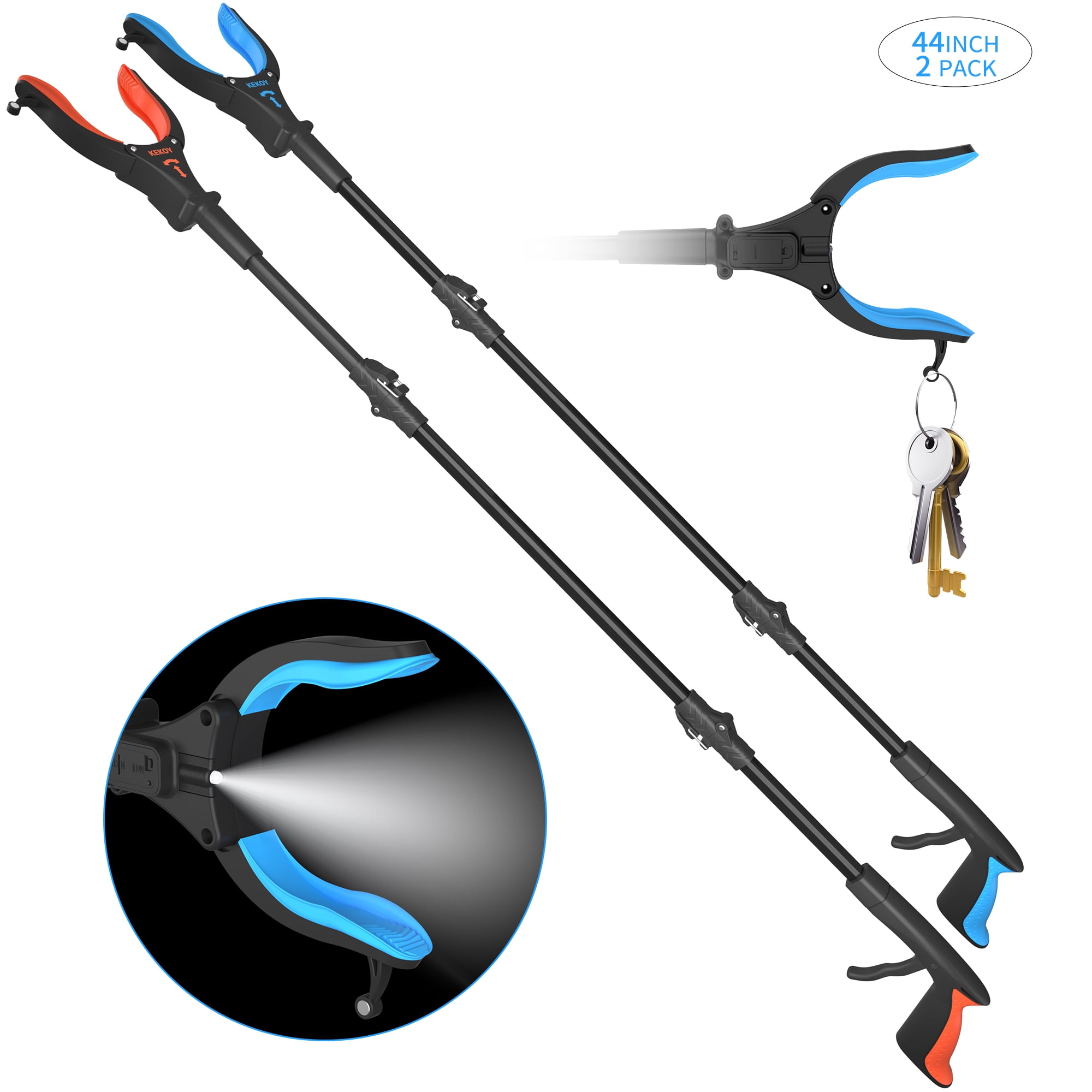 "Kekoy 44"" HeavyDuty Folding Trash Picker Upper, Extra Long Grabber