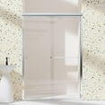 thumbnail image 1 of 44-48 in. x 72 in. Sliding Shower Door, Adjustable Semi-Frameless Bypass Shower Door, 1/4" (6mm) Thick SGCC Tempered Glass Door, 304 Stainless Steel Hardware (Chrome), 1 of 6