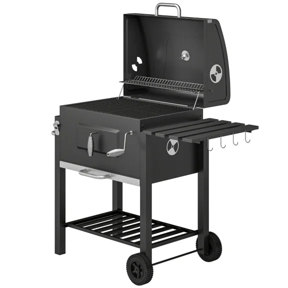 44.5" Charcoal Free Standing Grill, Portable