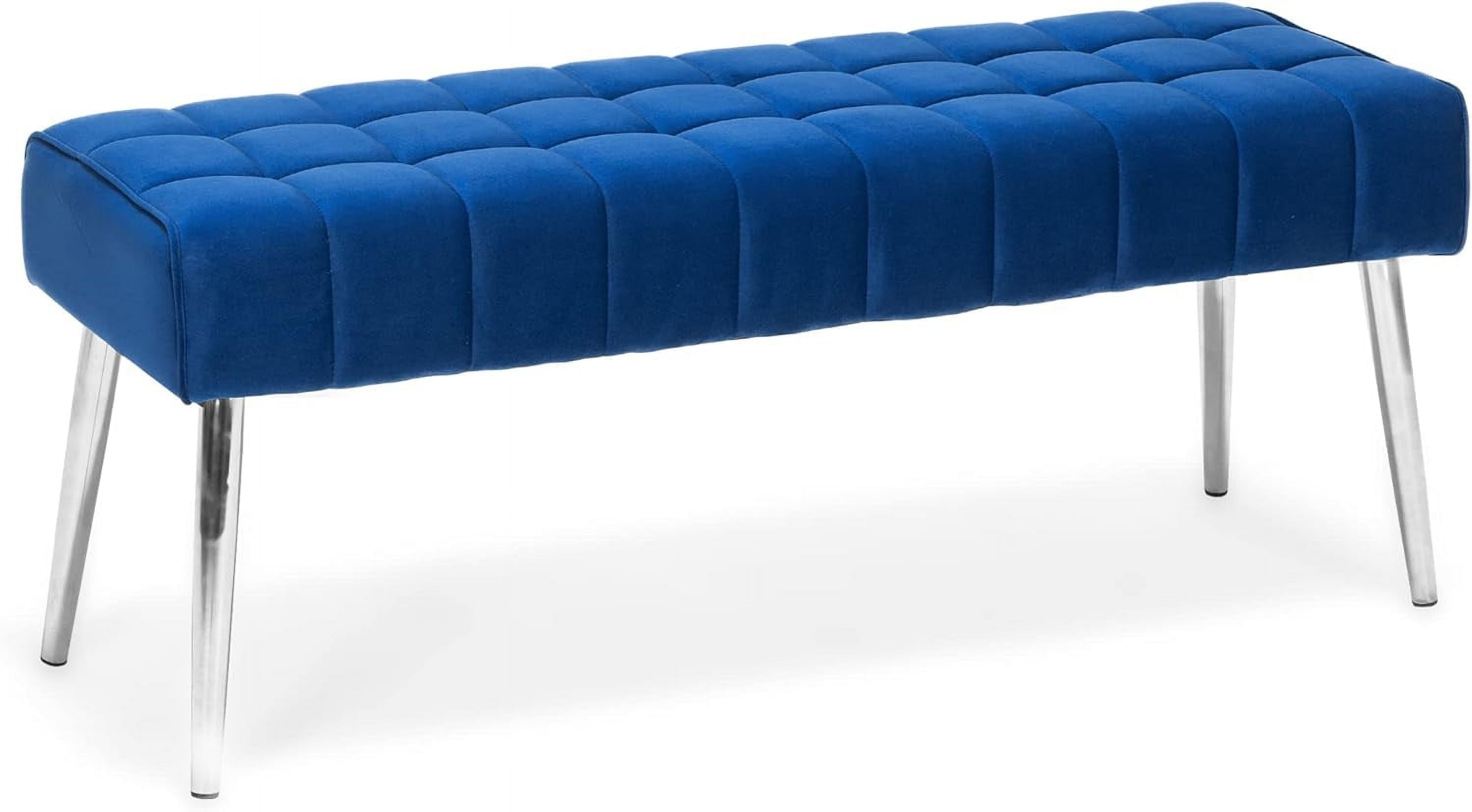 44.5\u201D End of Bed Bench Faux Leather Tufted Upholstered Bedroom