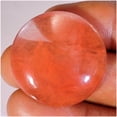 thumbnail image 1 of 44.70Cts Natural Pink Cherry Quartz 30 mm Round Cabochon Loose Gemstone, 1 of 2