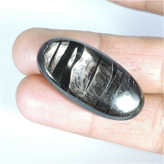 44.80Cts Glorious Natural Hypersthene Oval Cabochon Unheated Loose Gemstone
