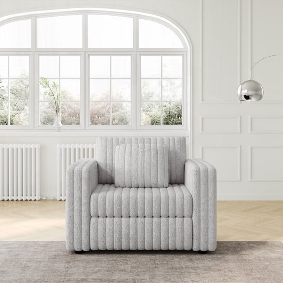 Modern Simple Tech Fabric Single Sofa 44.9" with Storage & Comfort