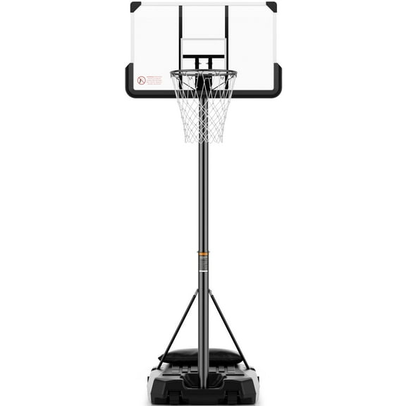 MaxKare 44In Basketball Hoop 7.5 ft to 10 ft Height Upgrade Large Base Portable Basketball Goal System with Quick Adjustment for Full Range of Players Indoor Outdoor Use