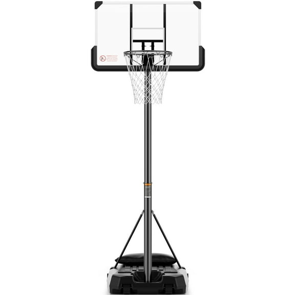 MaxKare 44In Basketball Hoop 7.5 ft to 10 ft Height Upgrade Large Base Portable Basketball Goal System with Quick Adjustment for Full Range of Players Indoor Outdoor Use
