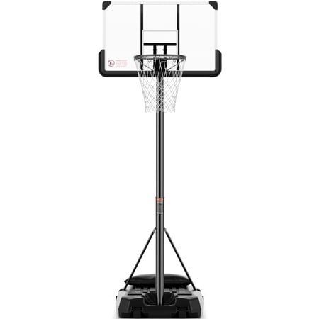 MaxKare 44In Basketball Hoop 7.5 ft to 10 ft Height Upgrade Large Base Portable Basketball Goal System with Quick Adjustment for Full Range of Players Indoor Outdoor Use