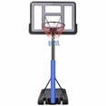 thumbnail image 1 of 44" Basketball Hoop Outdoor, SEGMART 4.9 ft-10 ft Adjustable Basketball Goal, Portable Basketball Hoop With Shatterproof Backboard, Kids Basketball Hoop With Wheels, Stable Base, 1 of 10