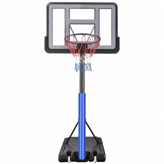 44" Basketball Hoop Outdoor, SEGMART 4.9 ft-10 ft Adjustable Basketball Goal, Portable Basketball Hoop With Shatterproof Backboard, Kids Basketball Hoop With Wheels, Stable Base