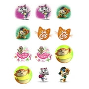 44 Cats Lampo Milday Meatball Pilou Assorted Pictures Poses Edible Cupcake Topper Images ABPID50936