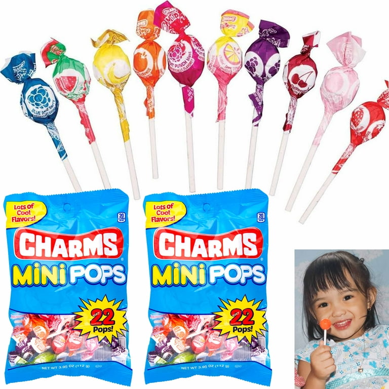 Tootsie Roll Charms Mini Pops, 18 Flavors, Individually Wrapped, Peanut  Free, Gluten Free, 300 Count, 1-Pack