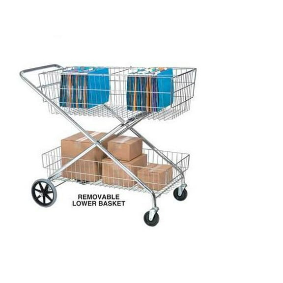 44" Deep x 22" Wide x 35" High Mail Cart