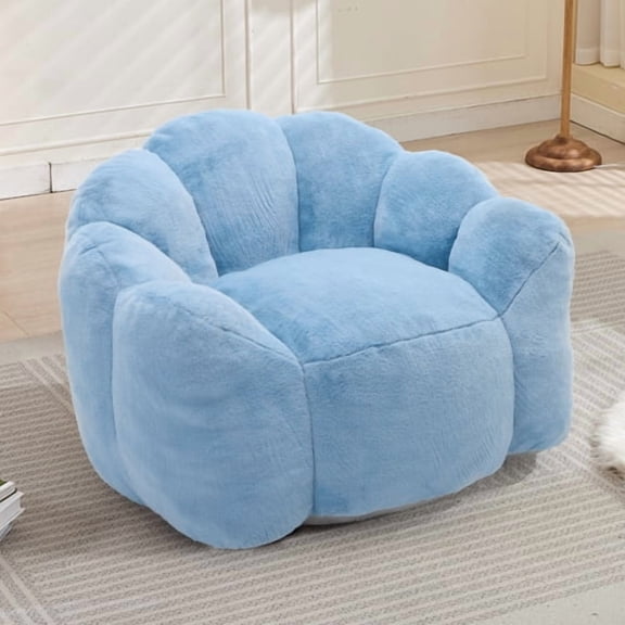44" Ergonomic Single Sofa Couch, Sillones Para Domitorio Single Sofa with Foam Padding, Butacas Para Sala Sofa with Non Slip Base for Living Room, Blue
