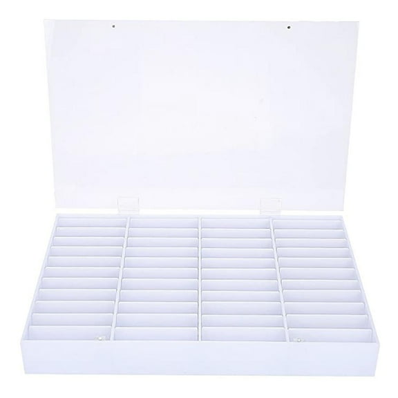44 Grids Nail Art Display Box Detachable Fake Empty Storage Organizer White