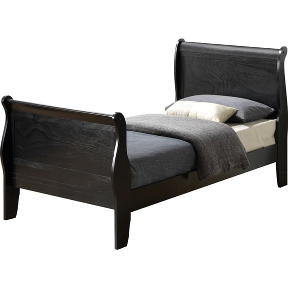 44"H x 41"W x 87"D Black Bed | Ideal for Bedroom Comfort | Adds a Modern Touch