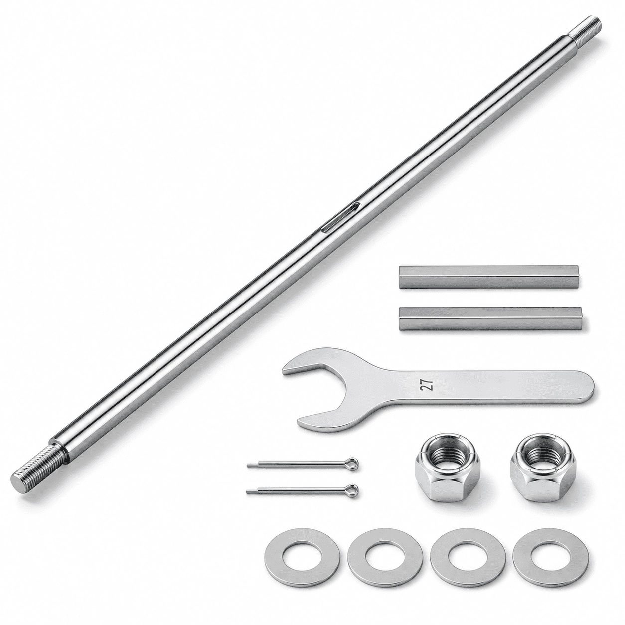 44" Heavy Duty Diy Steel Go Kart Live Axle Kit With 1" Bore - Walmart.com