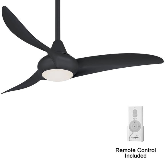 44 Inch 3 Blade Ceiling Fan With Light Kit-Coal Finish-Coal Blade Color Minka Aire Fans F845-Cl