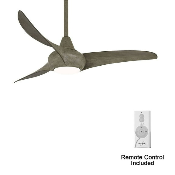 44 Inch 3 Blade Ceiling Fan With Light Kit-Driftwood Finish-Driftwood Blade Color Minka Aire Fans F845-Drf