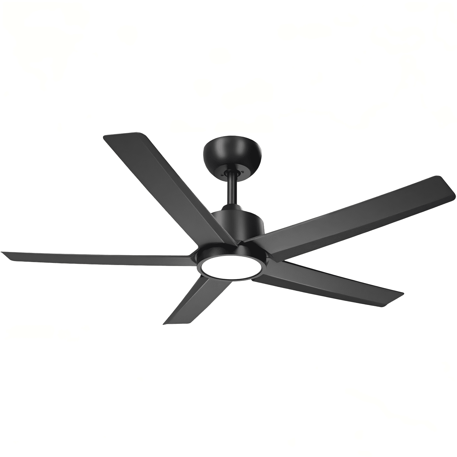 44 Inch Black 5-Blade Modern Ceiling Fan with Dimmable 3CCT LED Light, Reversible DC Motor, Wireless Remote & 2/4/8H Timer for Living Room Bedroom Kitchen
