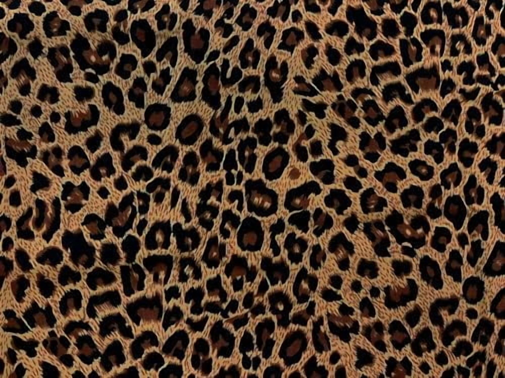 44 Inch Brown Color Leopard Pattern Animal Cheetah Tiger Print 100% ...