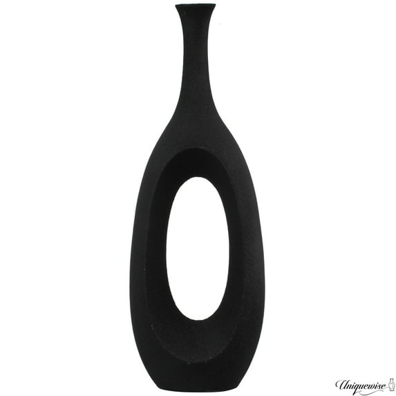 44-Inch Frosted Black Fiberglass Tall Floor Vase - Decorative Vase for ...