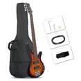 thumbnail image 1 of 44 Inch GIB 5 String H-H Pickup Laurel Wood Fingerboard Electric Bass Guitar with Bag and other Accessories Sunset Color, 1 of 11