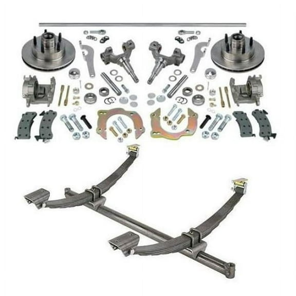 44 Inch Gasser Chevy Axle/Spindle/Brake Kit Wilwood, Forged Calipers