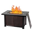 thumbnail image 1 of 44 Inch Propane Fire Pit,50,000 BTU Outdoor Gas Fire Table with Waterproof Cover,Rectangular Firepit Table with Lid for Outdoor Patio Backyard, 1 of 7