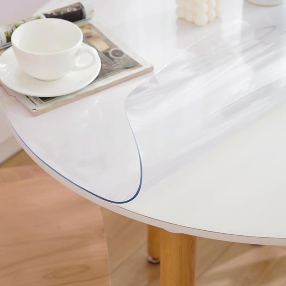 44 Inch Round Clear Table Cover Protector 2mm Thick Waterproof Vinyl Table Pad