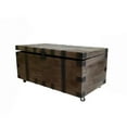 thumbnail image 1 of 44 Inch Trunk Accent Coffee Table with Storage, Reclaimed Wood Brown, Black, Saltoro Sherpi, 1 of 5