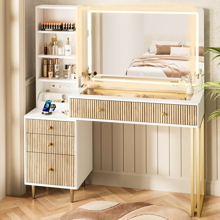 化粧台 化粧室 DRESSING TABLE WITH LIGHTS Amazon.com: Dressing Table with Lights Mirror, Vanity Table Set