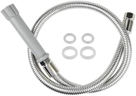 44 Inches B-0044-H Pre-Rinse Hose Replacement for T&S Brass, Commercial Kitchen Sink Spray Flexible Stainless Steel Hose with Heat Resistant Handle