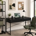 thumbnail image 1 of 44" Industrial Computer Desk with 2-Drawer, Study Writing Desk with Steel Frame for Home Office,Black, 1 of 9