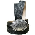 thumbnail image 1 of Justin Men's Black Western Trophy Belt 242BK, 1 of 5