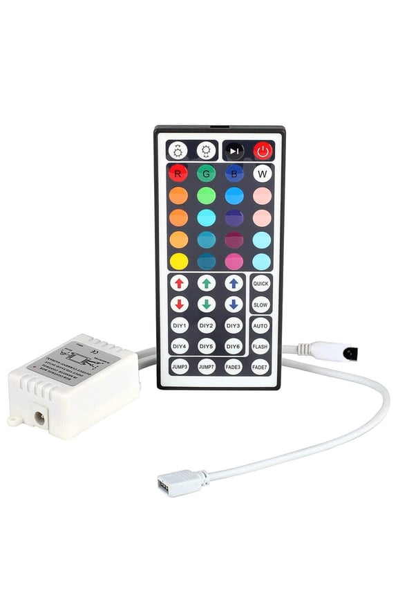 44 Key RGB LED Strip Light Remote Controller Wireless Dimmer IR Remote Control, for SMD 5050 3528 2835 RGB LED Light Strip - 1 Pack