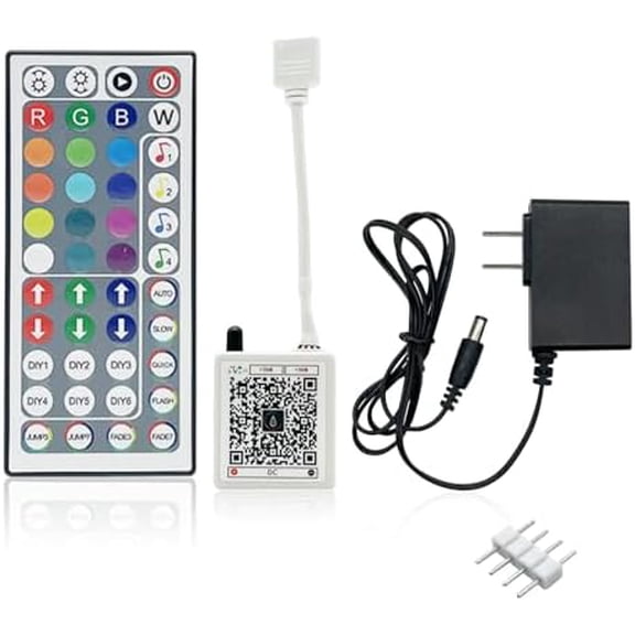44 Key RGB LED Strip Lights IR Remote Control, Remote Receiver RGB LED Light Strip, 24V Power Adapter for LED Lights$$Tools & Hardware Other